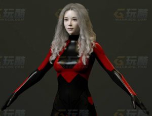玩酷CG网—女飞船长C4D模型