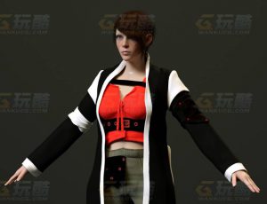 玩酷CG网—女冒险者C4D模型