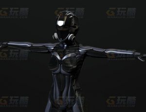 玩酷CG网—女纳米机器人C4D模型