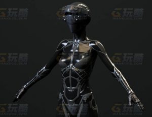 玩酷CG网—女纳米机器人2C4D模型