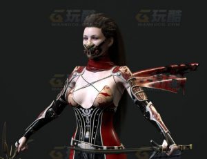 玩酷CG网—欧美女忍者C4D模型