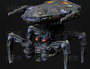 玩酷CG网—螃蟹机甲C4D模型