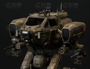 玩酷CG网—人形装甲C4D模型