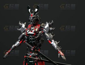 玩酷CG网—日本武士机器人C4D模型