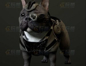 玩酷CG网—赛博狗1C4D模型