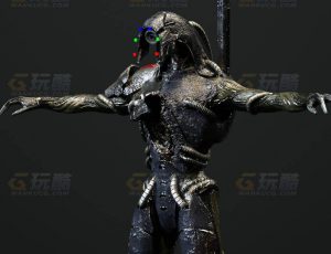 玩酷CG网—赛博机器人1C4D模型