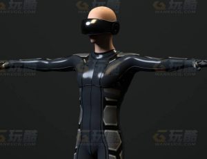 玩酷CG网—赛博男1C4D模型