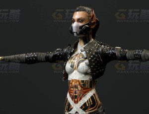 玩酷CG网—赛博女2C4D模型