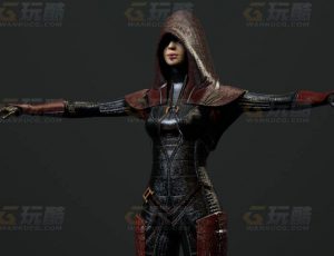 玩酷CG网—赛博女1C4D模型