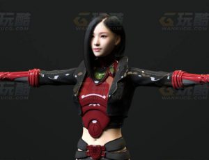 玩酷CG网—赛博女4C4D模型