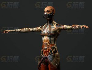 玩酷CG网—赛博女3C4D模型