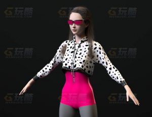 玩酷CG网—赛博女5C4D模型