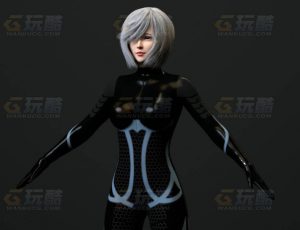 玩酷CG网—赛博女9C4D模型