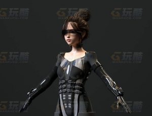 玩酷CG网—赛博女13C4D模型