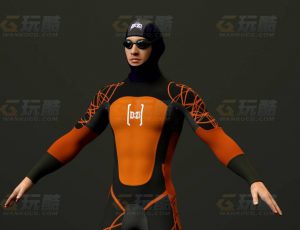 玩酷CG网—赛博太空服男C4D模型