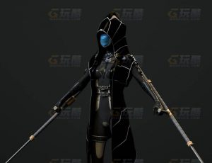 玩酷CG网—赛博战士C4D模型