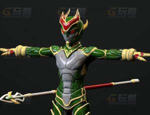 玩酷CG网—神龙战士C4D模型