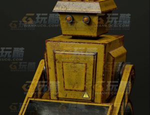 玩酷CG网—推土机器人C4D模型