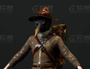 玩酷CG网—乌鸦面具男C4D模型