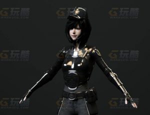 玩酷CG网—武装女C4D模型