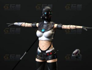 玩酷CG网—武装战士C4D模型