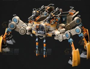 玩酷CG网—蜘蛛机械C4D模型