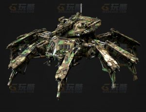 玩酷CG网—蜘蛛坦克C4D模型