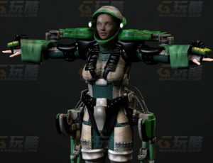 玩酷CG网—装甲人1C4D模型