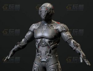 玩酷CG网—装甲人4C4D模型