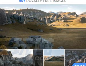 玩酷CG网—98组日落山丘草原光照丘陵岩石高清参考图片合集