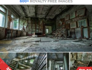 玩酷CG网—600组城市公共建筑废墟内部场景高清参考图片合集