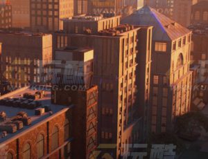 玩酷CG网—布鲁克林现代西方城市住宅街区等建筑景观模型