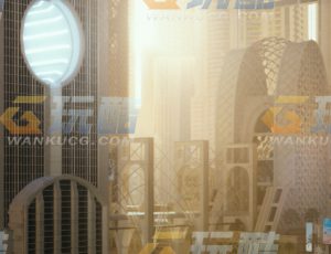 玩酷CG网—迪拜宏伟城市建筑公共交通设施模型