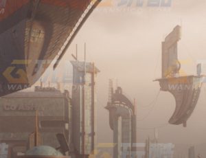 玩酷CG网—未来被遗忘文明重工业浮动之城模型