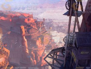 玩酷CG网—峡谷木屋楼房模型