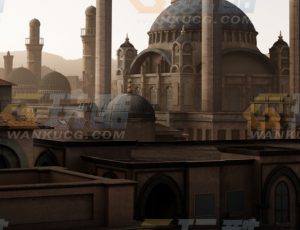 玩酷CG网—中东地区楼房建筑场景模型