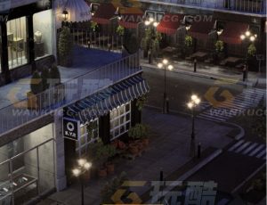 玩酷CG网—城市街道楼房模型