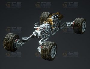 玩酷CG网—赛博大四轮机车C4D模型
