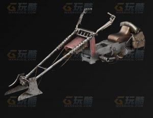 玩酷CG网—废土风摩托Blender模型