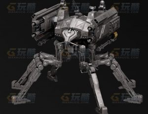 玩酷CG网—双炮战斗机械人Blender模型