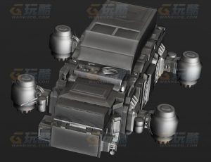 玩酷CG网—未来太空科幻赛博飞行车Blender模型