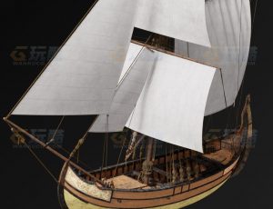 玩酷CG网—大帆船Blender模型