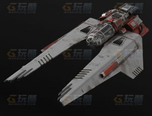 玩酷CG网—科技赛博战斗机舰Blender模型