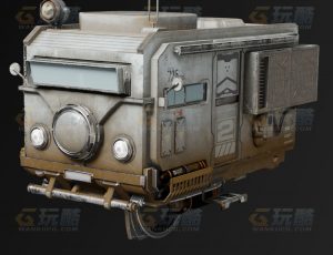 玩酷CG网—科技赛博战斗机舰Blender模型