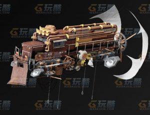 玩酷CG网—科技火车头Blender模型
