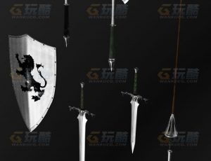 玩酷CG网—中世纪武器2Blender模型