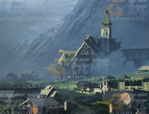 玩酷CG网—荣耀维京王国建筑景观模型