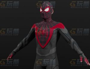 玩酷CG网—黑色蜘蛛侠Blender模型