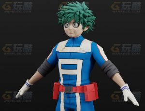 玩酷CG网—英雄学院绿谷出久Blender模型