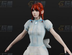 玩酷CG网—风格化角色温蒂Blender模型